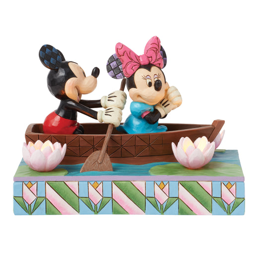 Mickey & Minnie LED Love Rowboat Figurine by Jim Shore