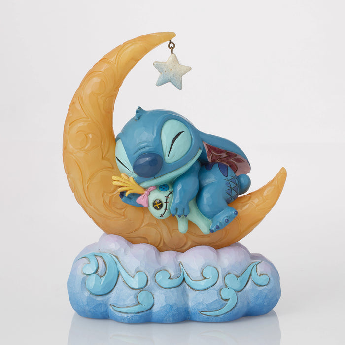 Disney Stitch & Scrump on LED Moon by Jim Shore