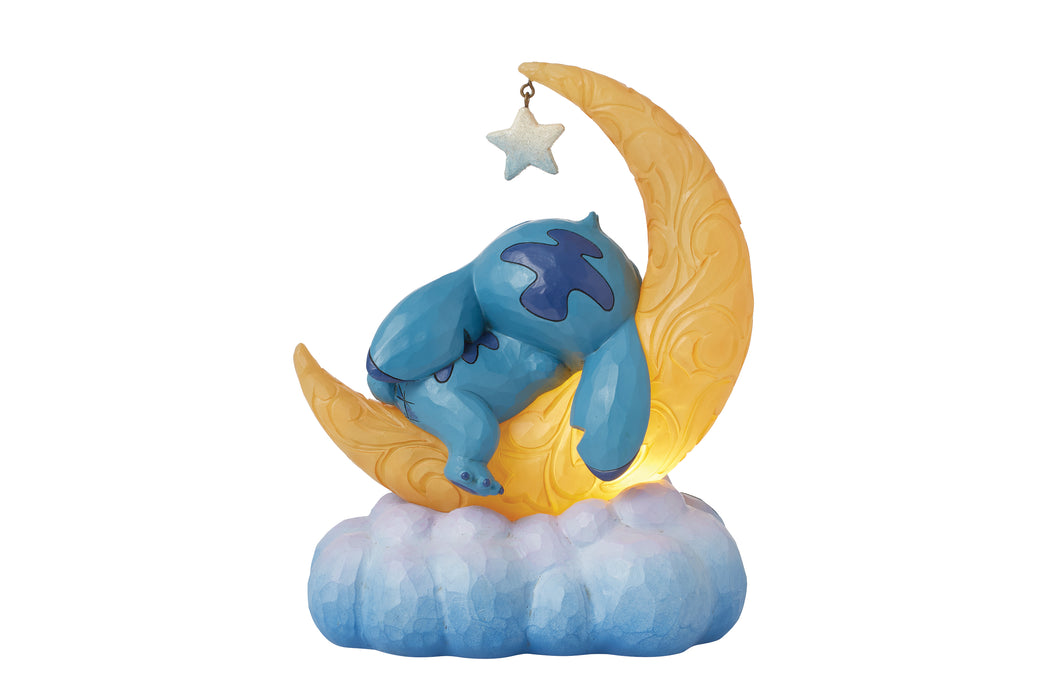 Disney Stitch & Scrump on LED Moon by Jim Shore