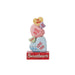 Decorative figurine with heart shapes and romantic phrases on a white background