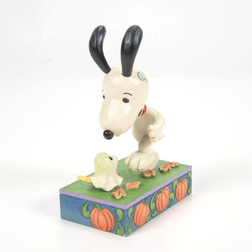 Snoopy Scared by Woodstock Ghost by Jim Shore