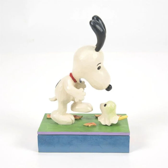 Snoopy Scared by Woodstock Ghost by Jim Shore