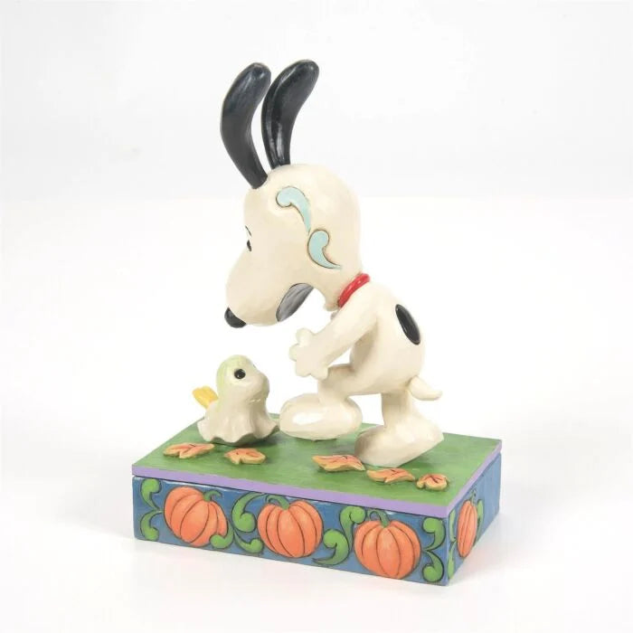 Snoopy Scared by Woodstock Ghost by Jim Shore