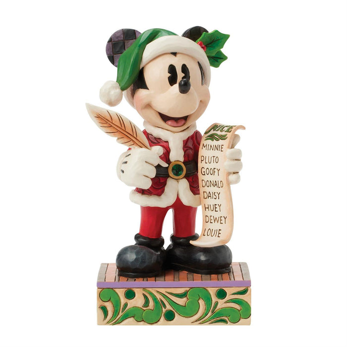 Santa Mickey with List by Jim Shore