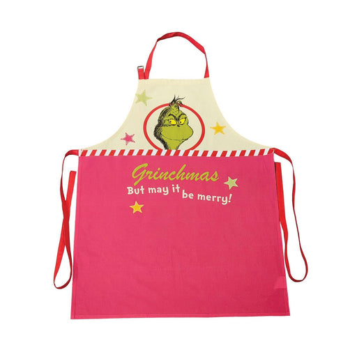 Apron with Grinch design and 'Grinchmas' text on a white background