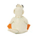 Plush toy resembling a character with orange accents on a white background