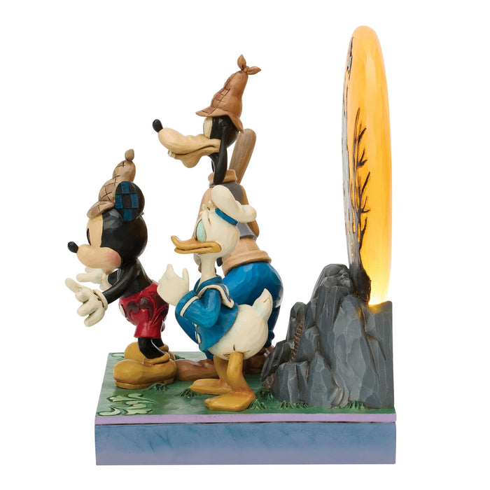 Animated character figurine with a scenic background