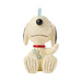Snoopy figure with a red collar on a white background
