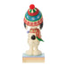 Festive Snoopy and Woodstock hugging figurine