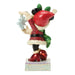 Christmas elf figurine with red hat and boots on a white background