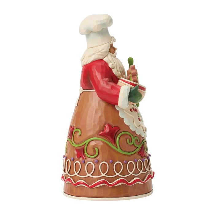 Gingerbread pastry chef Santa figurine