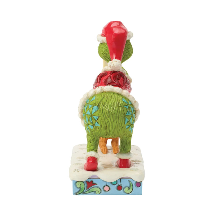Grinch Tying Antlers Max by Jim Shore