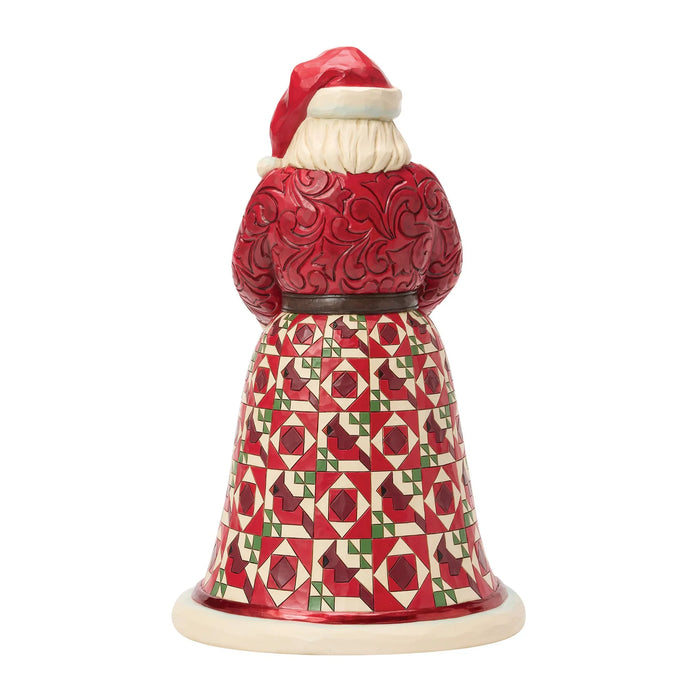 Festive Santa figurine on a white background