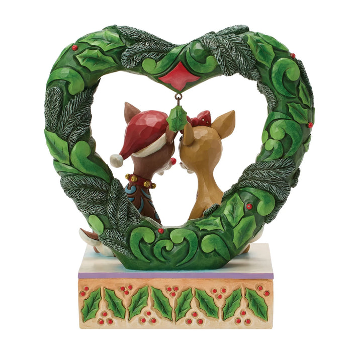 Rudolph & Clarice Heart Wreathe by Jim Shore