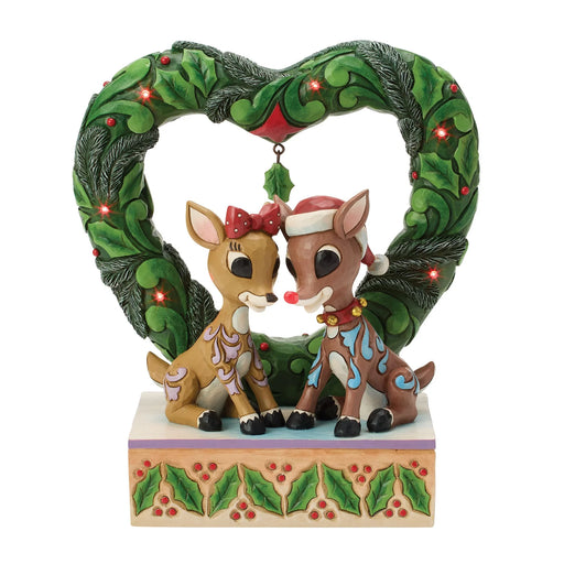 Rudolph & Clarice Heart Wreathe by Jim Shore