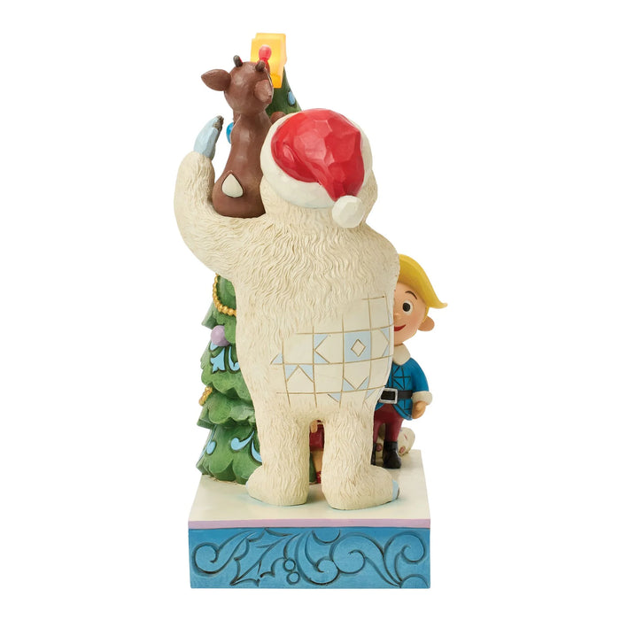 Bumble Holding Rudolph by Tree by Jim Shore