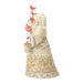 Decorative figurine with a floral design on a white background