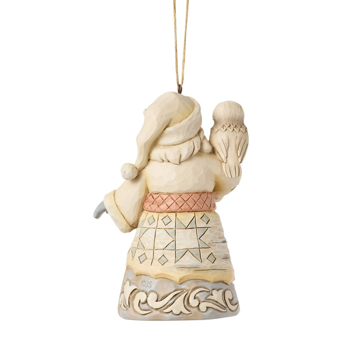 Decorative Santa ornament with star design on a white background