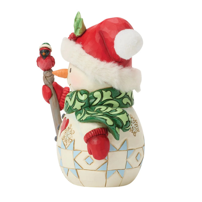 Snowman Bird on Stick Pint by Jim Shore