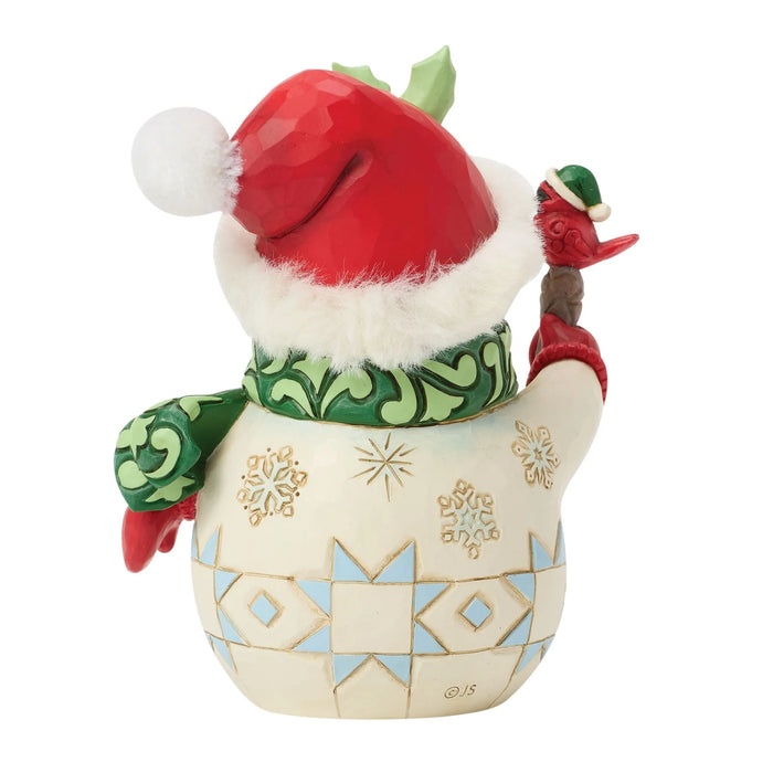 Snowman Bird on Stick Pint by Jim Shore