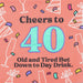 Cheers to 40 Cocktail Napkin
