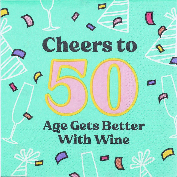 CHeers to 50 Cocktail Napkin