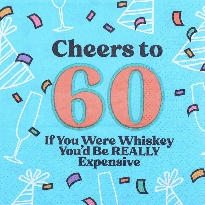 Cheers to 60 Cocktail Napkin

