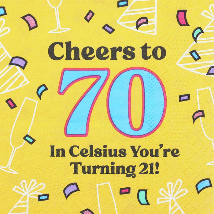 Cheers to 70 Cocktail Napkin