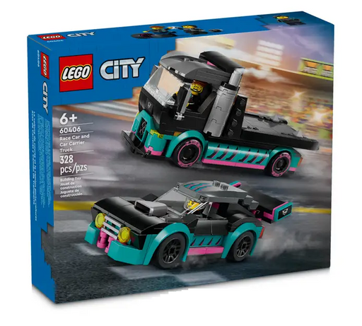LEGO® Race Car and Car Carrier Truck