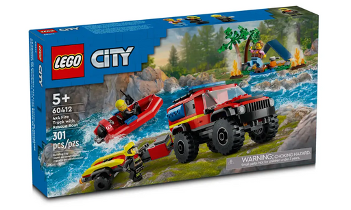 LEGO 4x4 Fire Truck with Rescue Boat Trudy s Hallmark