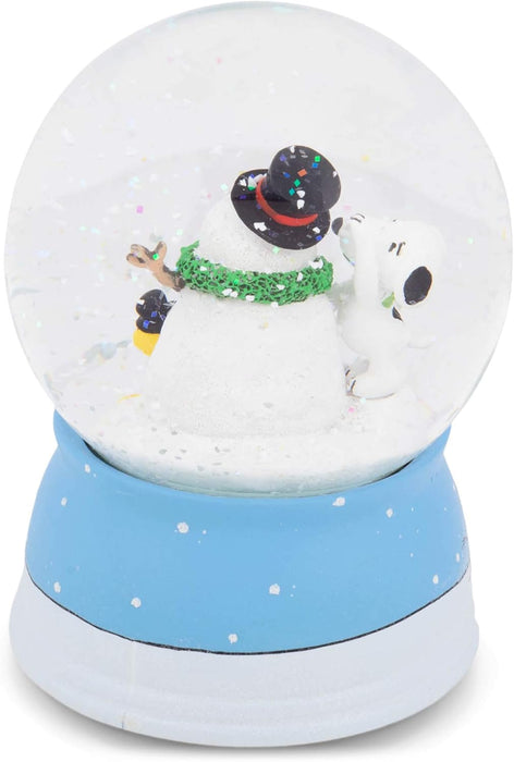 Snoopy and Woodstock with Snowman Musical Snowdome