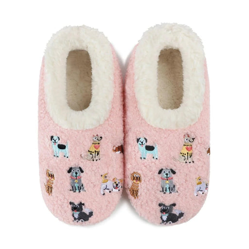 Pink Dogs Mini Embroidered Slipper Socks
