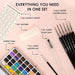 50 Color Watercolor Paint Set