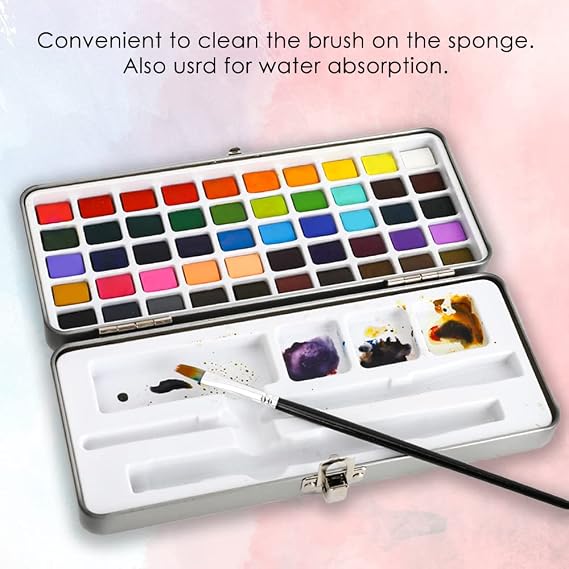 50 Color Watercolor Paint Set