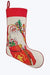 Jolly Christmas Santa Hooked Stocking