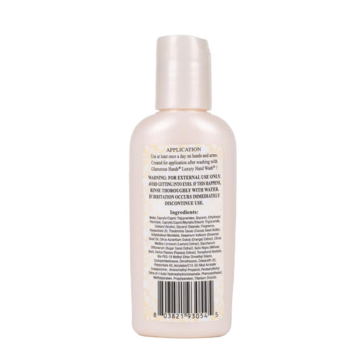 Back label of a skincare bottle on a white background