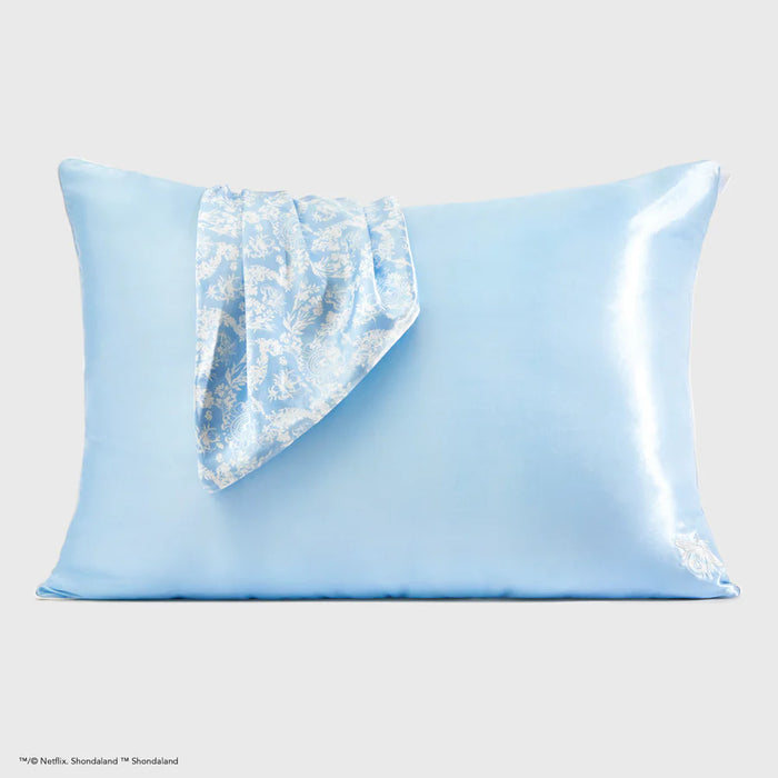 Kitsch x Bridgerton Satin Pillowcase in Toile De Blue - Standard