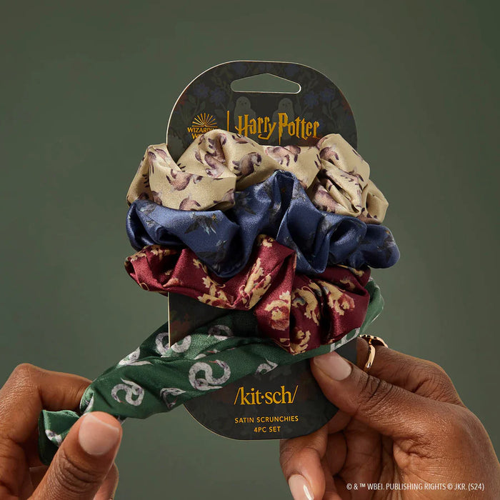 Kitsch x Harry Potter Satin Scrunchies Set in All Houses