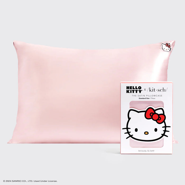 Kitsch x Hello Kitty Satin Pillowcase in Pink Hello Kitty Face - Standard