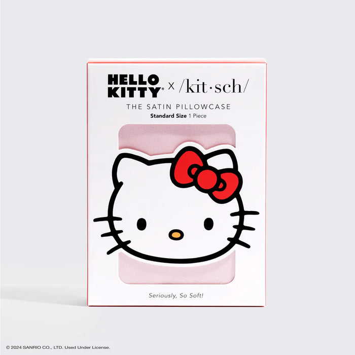 Kitsch x Hello Kitty Satin Pillowcase in Pink Hello Kitty Face - Standard