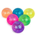 Set of colorful glittery balls on a white background