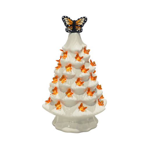 7.5” Beautiful Butterfly LED Ceramic Tree