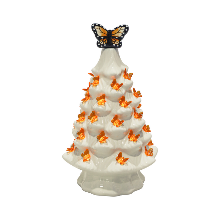 7.5” Beautiful Butterfly LED Ceramic Tree