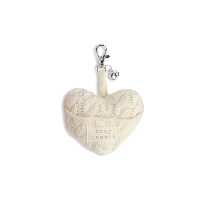 Mini Cable Knit Cozy Heart Clip