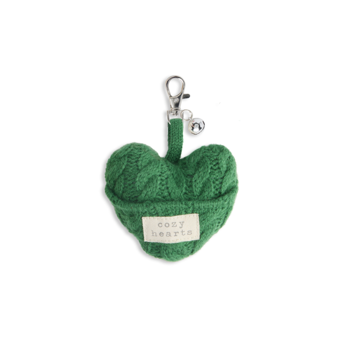 Mini Cable Knit Cozy Heart Clip