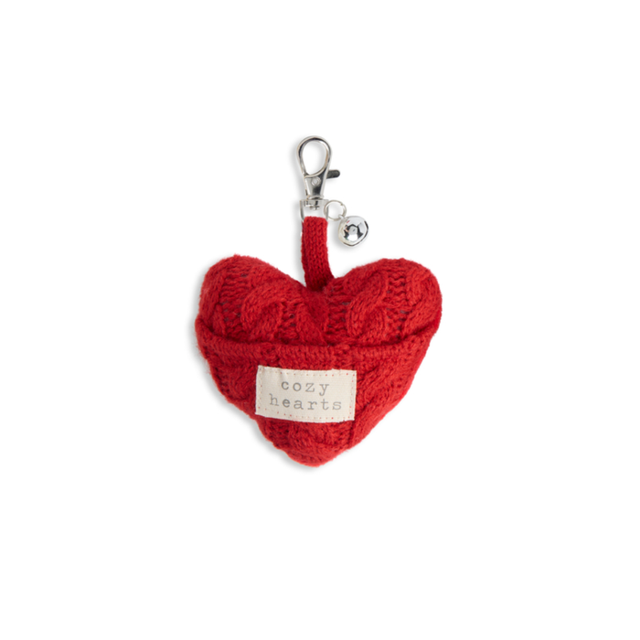 Mini Cable Knit Cozy Heart Clip