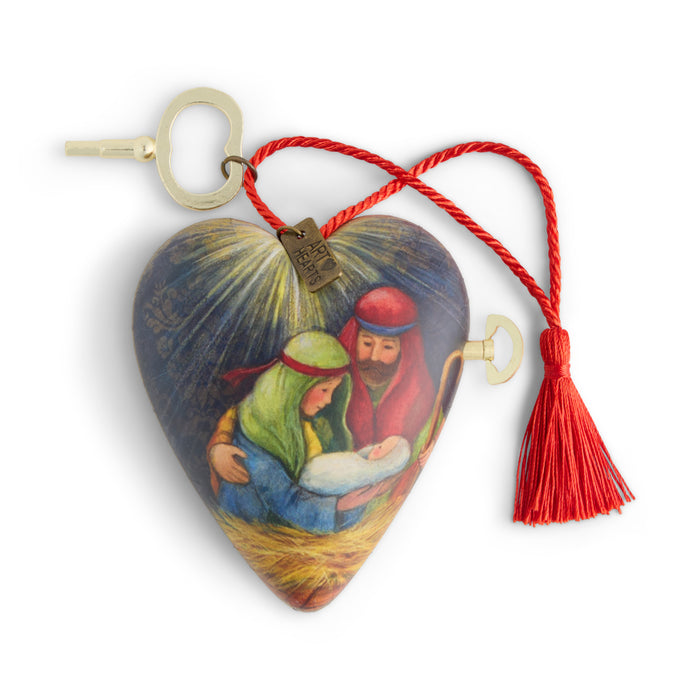 Musical Nativity Art Heart