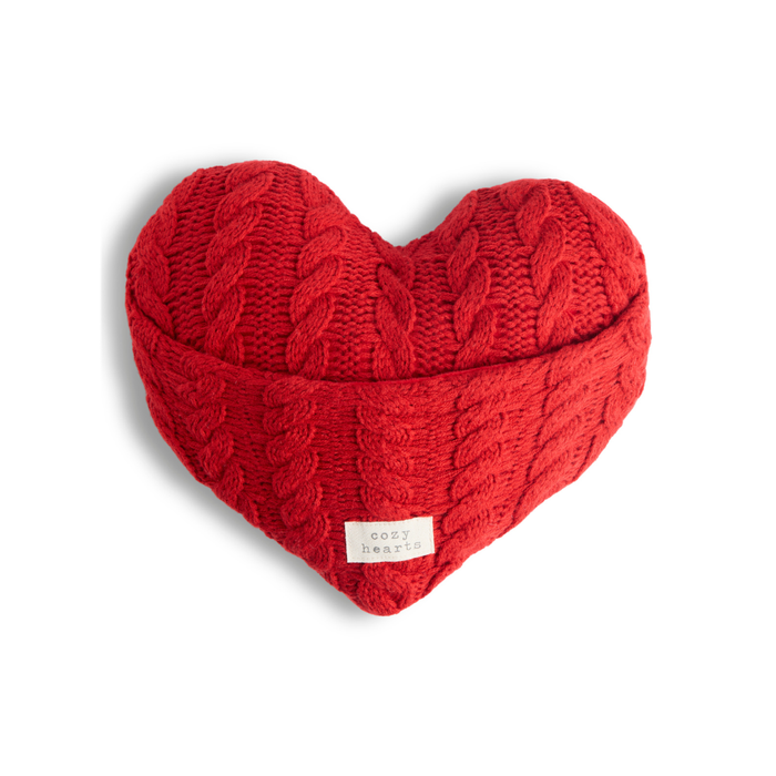 Red Cable Knit Warm Heart