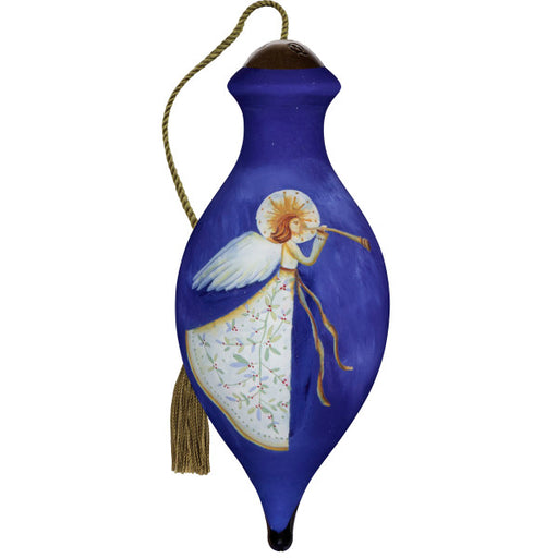 Joyeux Noel Ileana Oakley Hand Painted Blown Glass Ornament