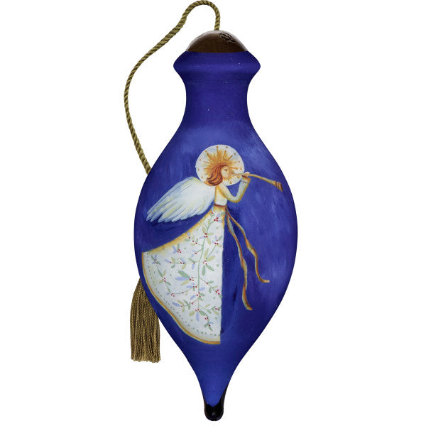 Joyeux Noel Ileana Oakley Hand Painted Blown Glass Ornament